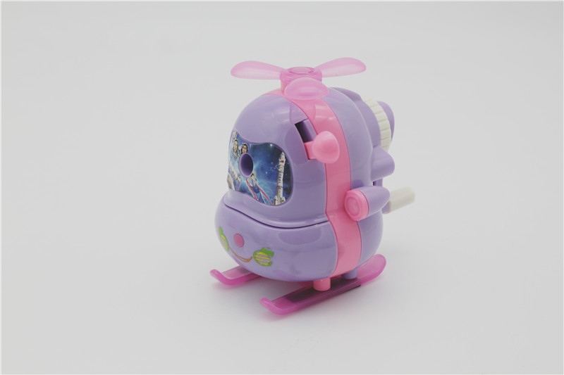 New style pencil sharpener with pencil sharpener for students' stationery creative cartoon airplane hand-operated penci