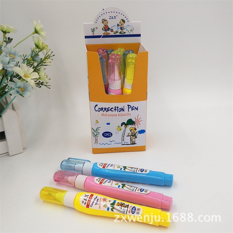 Factory Direct Sales Environmental Protection Cartoon Quick-Drying 220 Correction Fluid Color 15ml Correction Fluid Error Correction Liquid Can Be Customization as Request