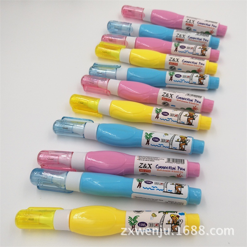 Factory Direct Sales Environmental Protection Cartoon Quick-Drying 220 Correction Fluid Color 15ml Correction Fluid Error Correction Liquid Can Be Customization as Request