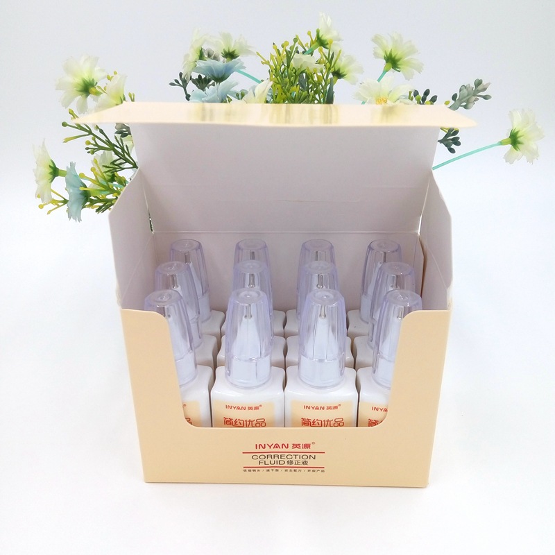 Japan and South Korea Stationery Environmental Protection Cartoon Quick-Drying 1707 Correction Fluid 12ml Correction Fluid Error Correction Liquid Can Be Customization as Request