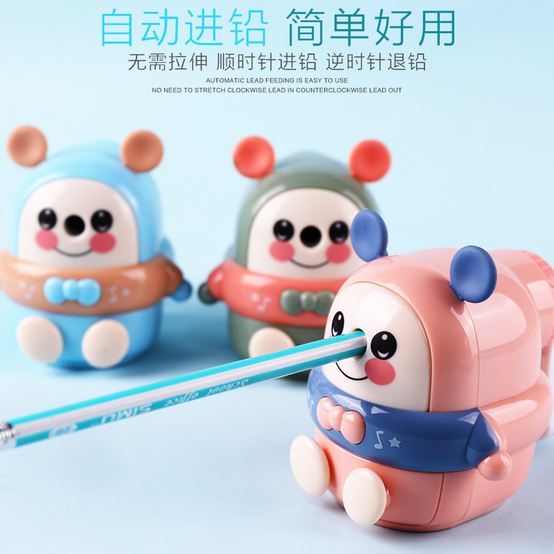 Dingbang Pencil Shapper Pencil Sharpener Multi-Function Automatic Lead Input Hand-Cranking Pencil Sharpener Penknife Manual Pencil Sharpener Children