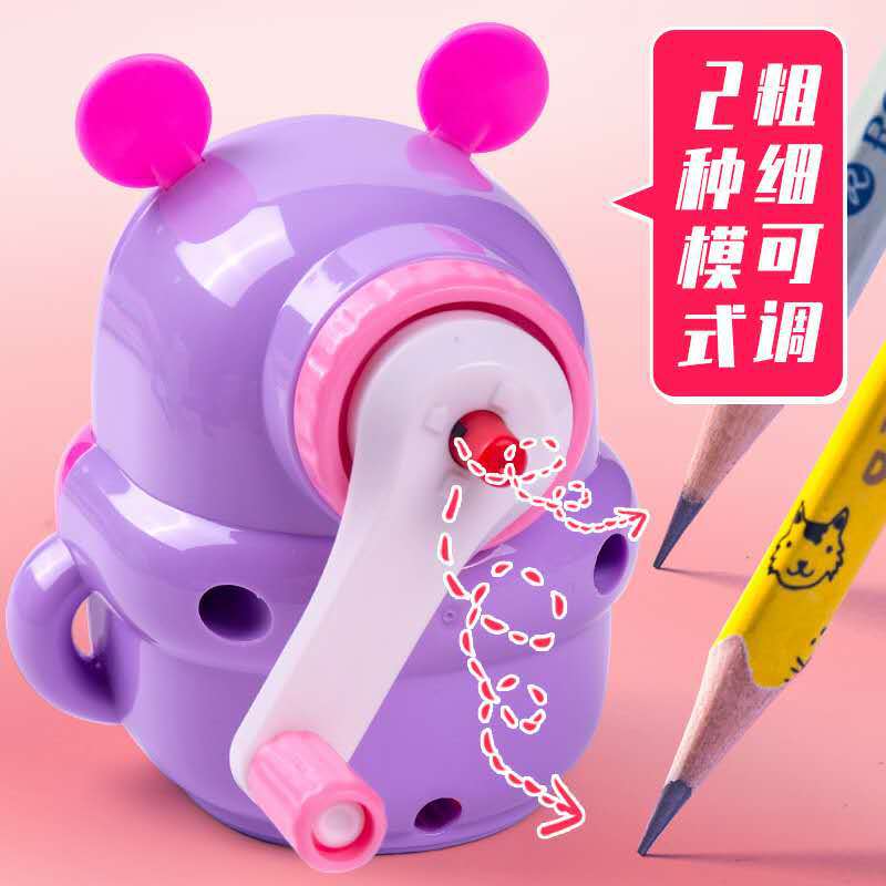 Children&#039;s Hand Pencil Pencil Shapper Elementary School Students Harmless Automatic Lead Free Thickness Adjustable Pencil Sharpener Wholesale