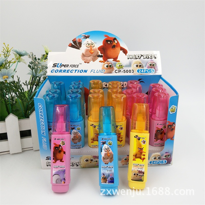 Factory Direct Sales Environmental Protection Cartoon Quick-Drying 5002 Correction Fluid Color Correction Fluid Wholesale Error Correction Solution Can Be Ordered