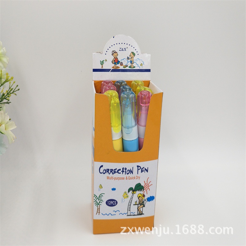 Factory Direct Sales Cartoon Environmental Protection Quick-Drying Correction Fluid 15ml Correction Fluid Wholesale and Retail Can Be Modified Customization as Request