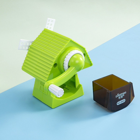 Dongyang Stationery 8401 Cartoon Creative Windmill House Automatic Pen Sharpener Hand Shaper Factory Direct Sale