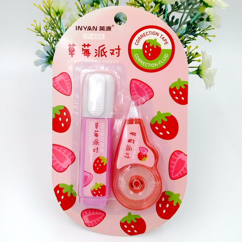 Japan and South Korea Stationery Correction Fluid Correction Tape Combination Set Environmental Protection Correction Tape Correction Tape Wholesale and Retail Can Be Customized