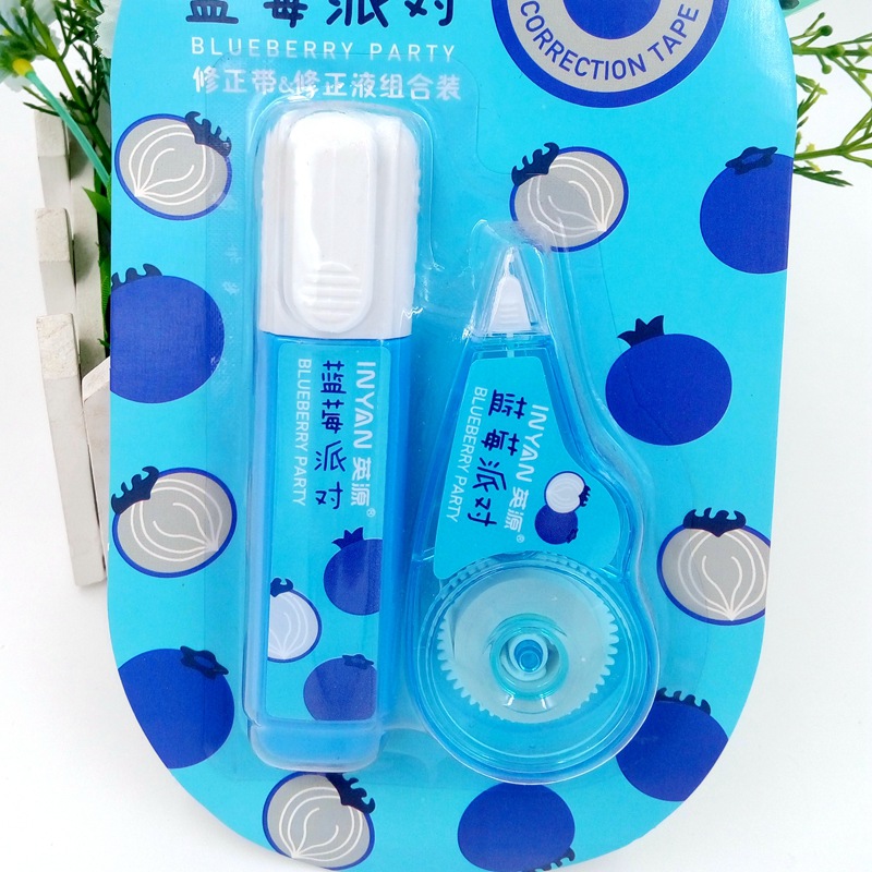 Japan and South Korea Stationery Correction Fluid Correction Tape Combination Set Environmental Protection Correction Tape Correction Tape Wholesale and Retail Can Be Customized