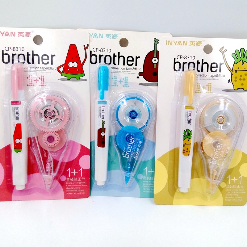 Hot Sale Japan and South Korea Stationery Cartoon Correction Tape plus Correction Fluid Environmental Protection Correction Tape Correction Tape Wholesale and Retail Can Be Fixed