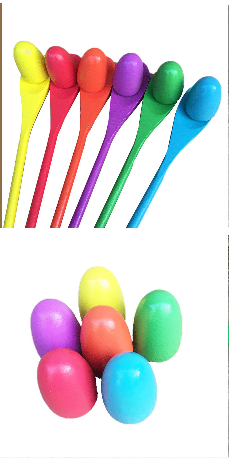 Kindergarten Children Balance Bar Wooden Spoon Balance Ball Early Education Parent-Child Outdoor Interactive Sensory Training Game Egg Toy