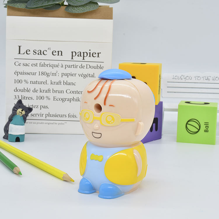【 happy 】7812 cool three hair pencil sharpener new automatic into the pen sharpener save effort not clip hand pencil sharpener
