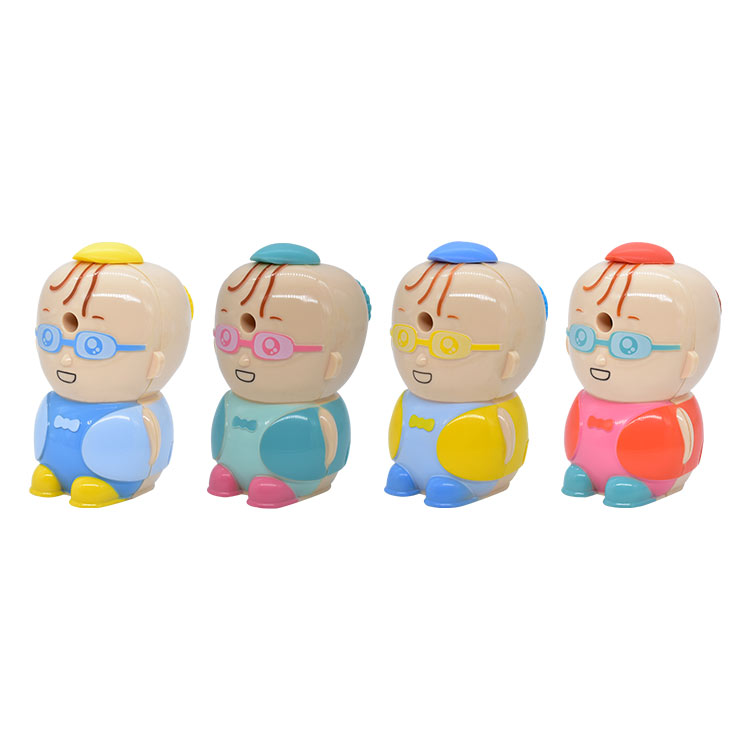 【 happy 】7812 cool three hair pencil sharpener new automatic into the pen sharpener save effort not clip hand pencil sharpener