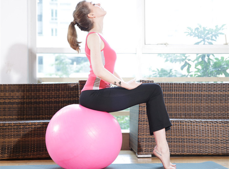 75cm Yoga Ball Glossy Thickened Explosion-Proof Ball Beginner Fitness Pilates Ball Balance Pregnant Women Delivery Amazon