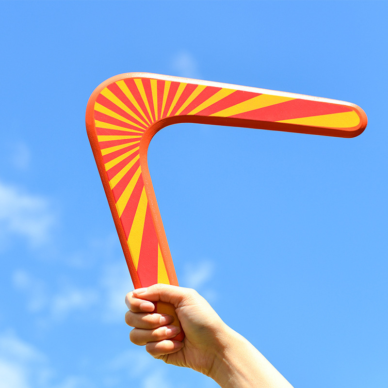 Wooden Boomerang Boomerang Boomerang V-Shaped Dart Outdoor Sports Equipment Tips Flying Disc Darts
