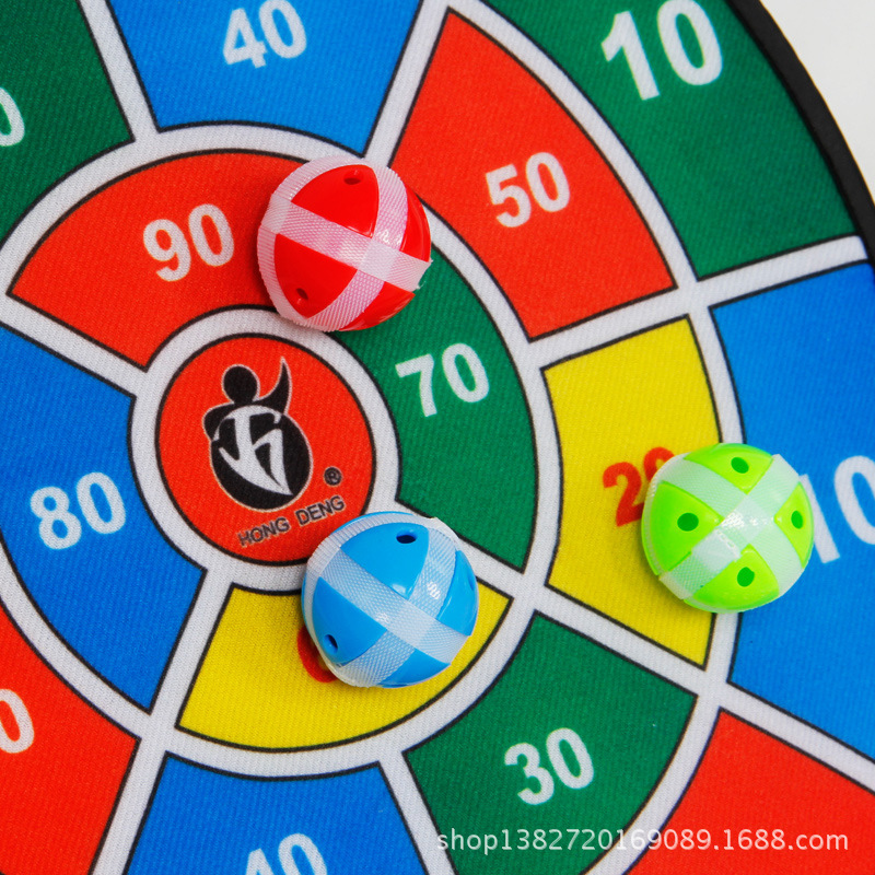 Hongdeng Children&#039;s Dart Board Dart Ball Sticky Cloth Parent-Child Dart Target Sports Indoor and Outdoor Toys Darts