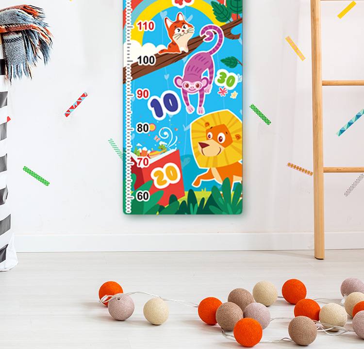 Children's Height Measuring Dart Board Set Throwing Sticky Ball Children Darts Sticky Ball Household Touch Flannel Toys