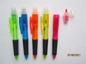 New Korean twin head transparent color bar pole fluorescent pen cute flower highlighter