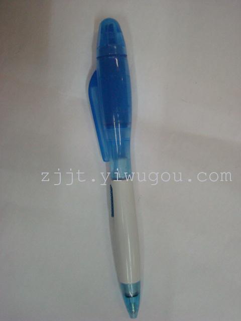 New Korean double pen ballpoint pen cute highlighter