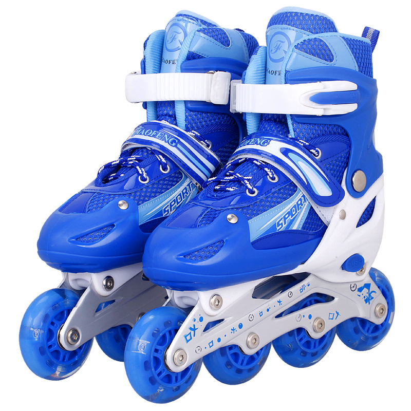 Full Flash Children the Skating Shoes Adult Speed Skating Skates Factory Wholesale Qfenc PVC Super Smooth Roller Skates