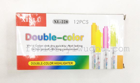 Factory direct supply dual head highlighter 228