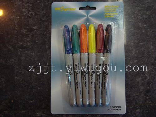 New Korean version 6-color Watercolor Brush Pen Highlighter