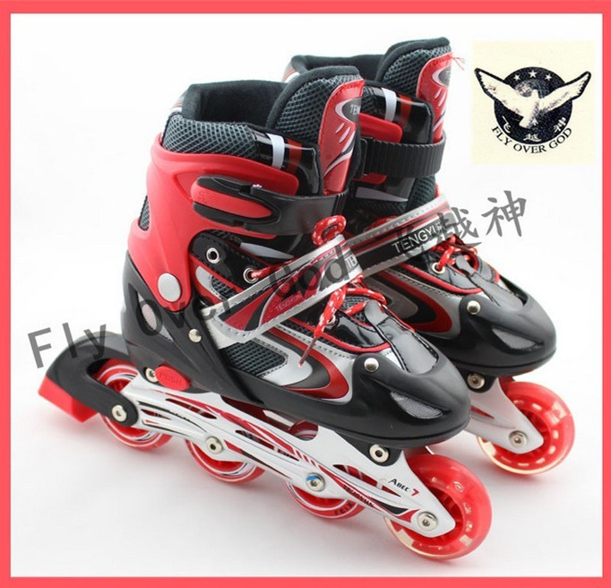 Fly god manufacturers direct children 's roller skates roller skates set adjustable single row