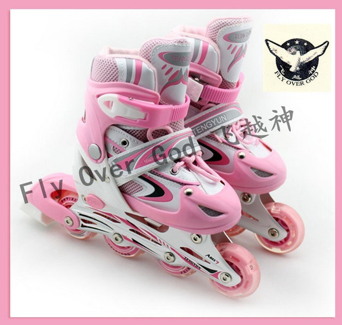 Fly god manufacturers direct children 's roller skates roller skates set adjustable single row