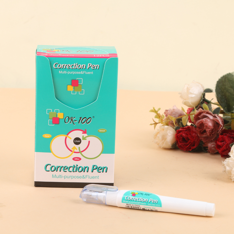 Correction of the correction of the correction fluid pen students use non - toxic white office work.