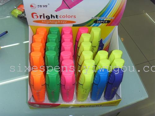 6 colors highlighter pen, fluorescent  pen