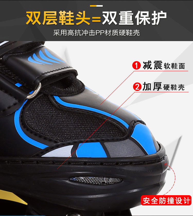 Factory Direct Sales Skates the Skating Shoes Aluminum Frame Adjustable Breathable Flashing Wheel PU Foam Wheel Inline Roller Skates