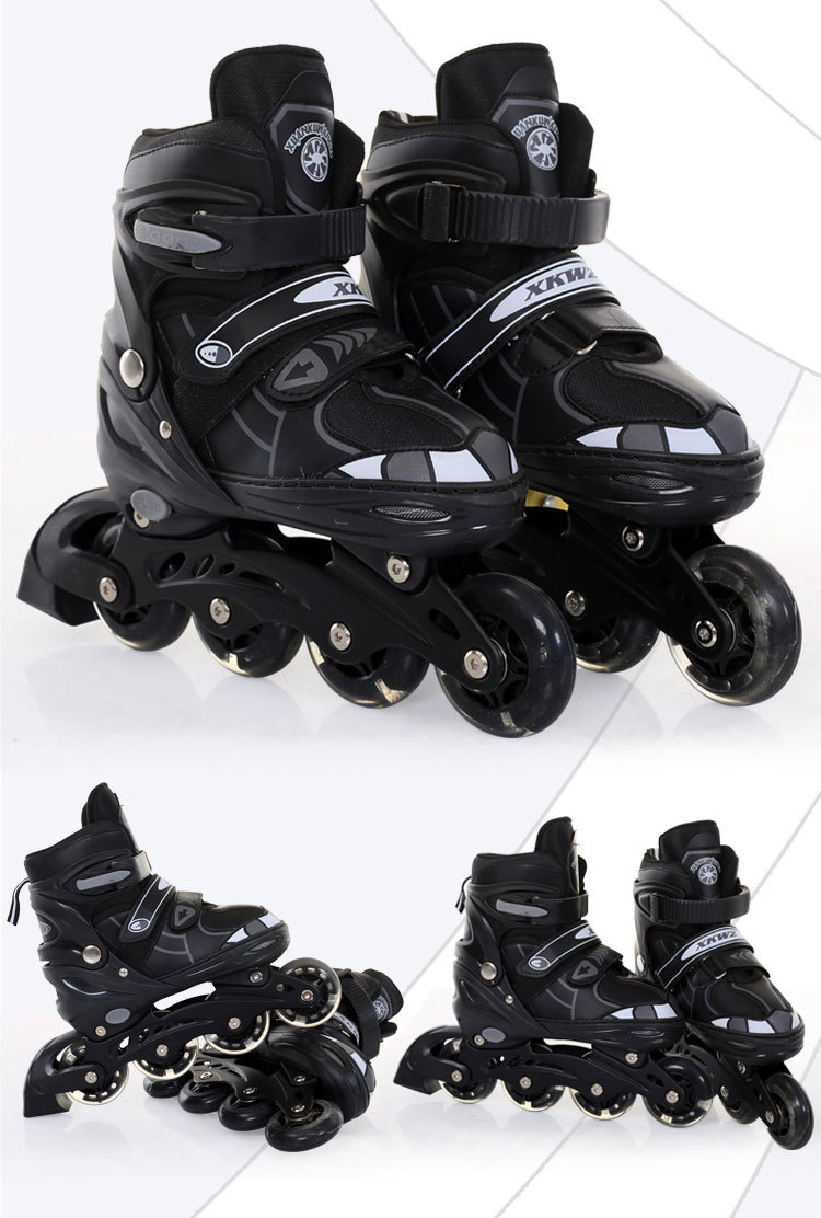 Factory Direct Sales Skates the Skating Shoes Aluminum Frame Adjustable Breathable Flashing Wheel PU Foam Wheel Inline Roller Skates