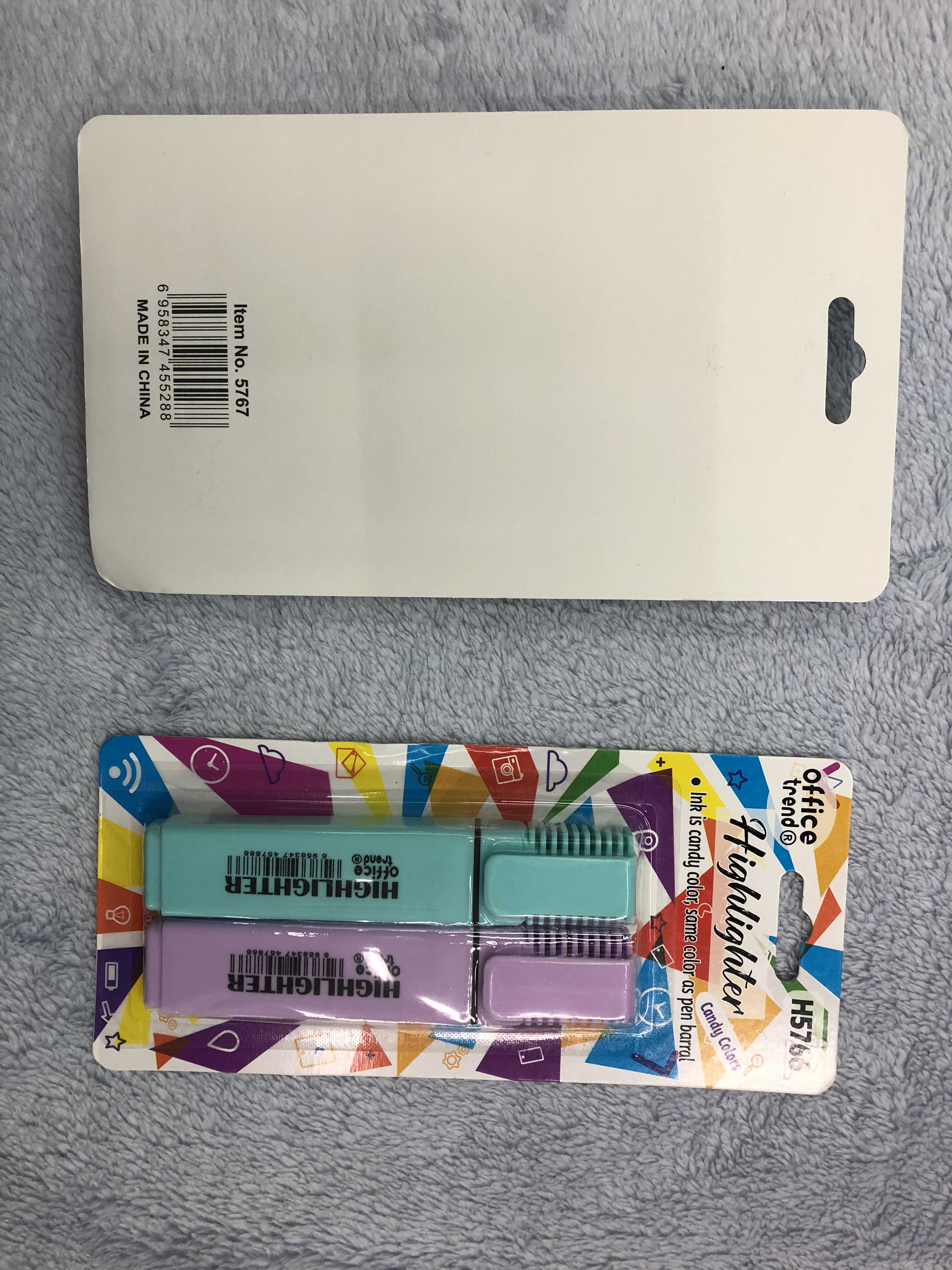 The new 2019 4 sticks suction card candy color highlighter supermarket stationery set