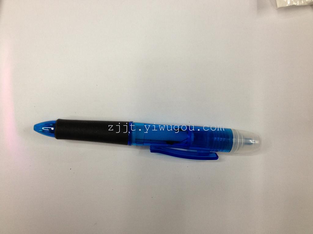New Korean twin head transparent color bar pole fluorescent pen cute flower highlighter