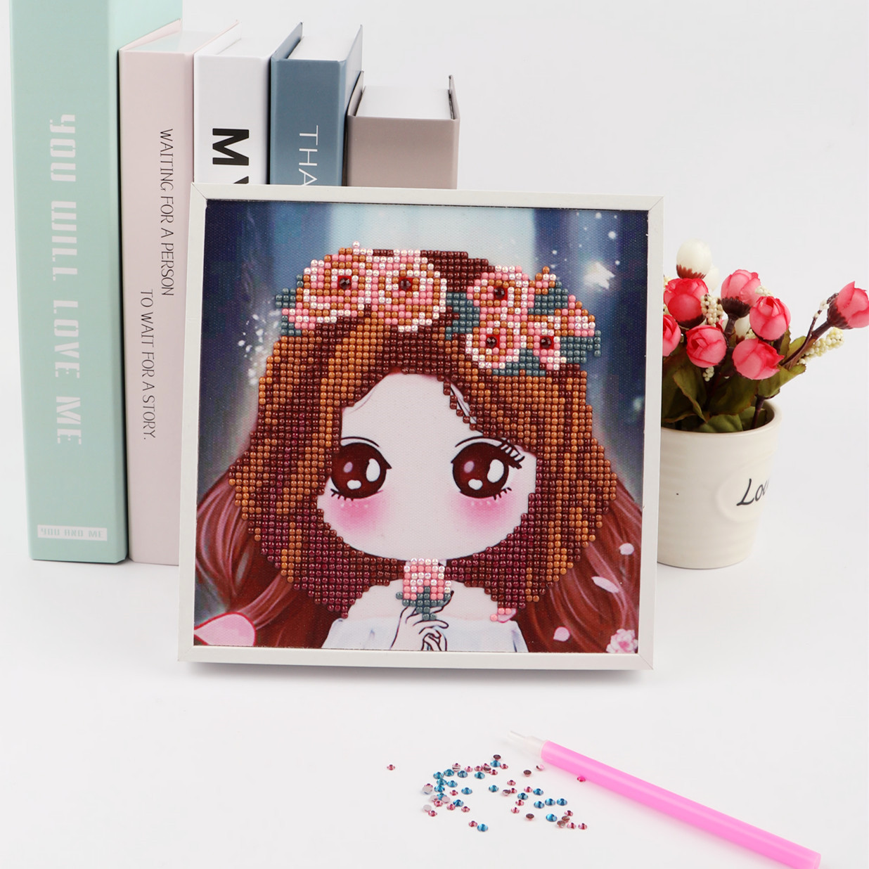 New Cartoon DIY Children&#039;s Diamond Painting Kindergarten Gifts Foreign Trade Fancy Shape Diamonds Photo Frame Diamond Sticker