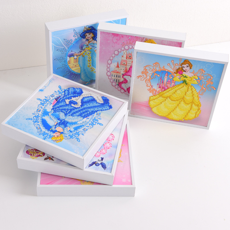 New Cartoon DIY Children&#039;s Diamond Painting Kindergarten Gifts Foreign Trade Fancy Shape Diamonds Photo Frame Diamond Sticker