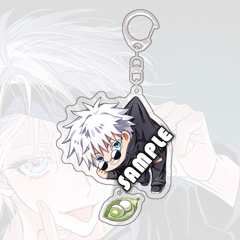 Manshu Battle Anime Peripheral Pendant Acrylic Keychain Double-Sided Sandwich Ornaments Five Wu Fu Hehui Comic Show