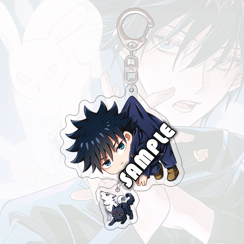 Manshu Battle Anime Peripheral Pendant Acrylic Keychain Double-Sided Sandwich Ornaments Five Wu Fu Hehui Comic Show