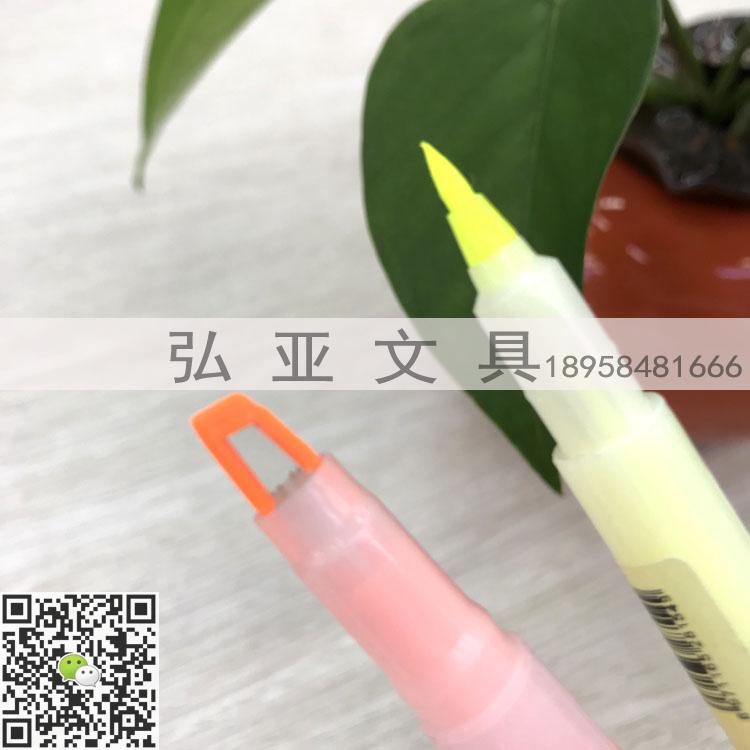 Double-headed window highlighter acrylic pencil head section head thin head marking notes underline key markers Double-headed window highlighter acrylic pencil head section head thin head marking notes underline key markers