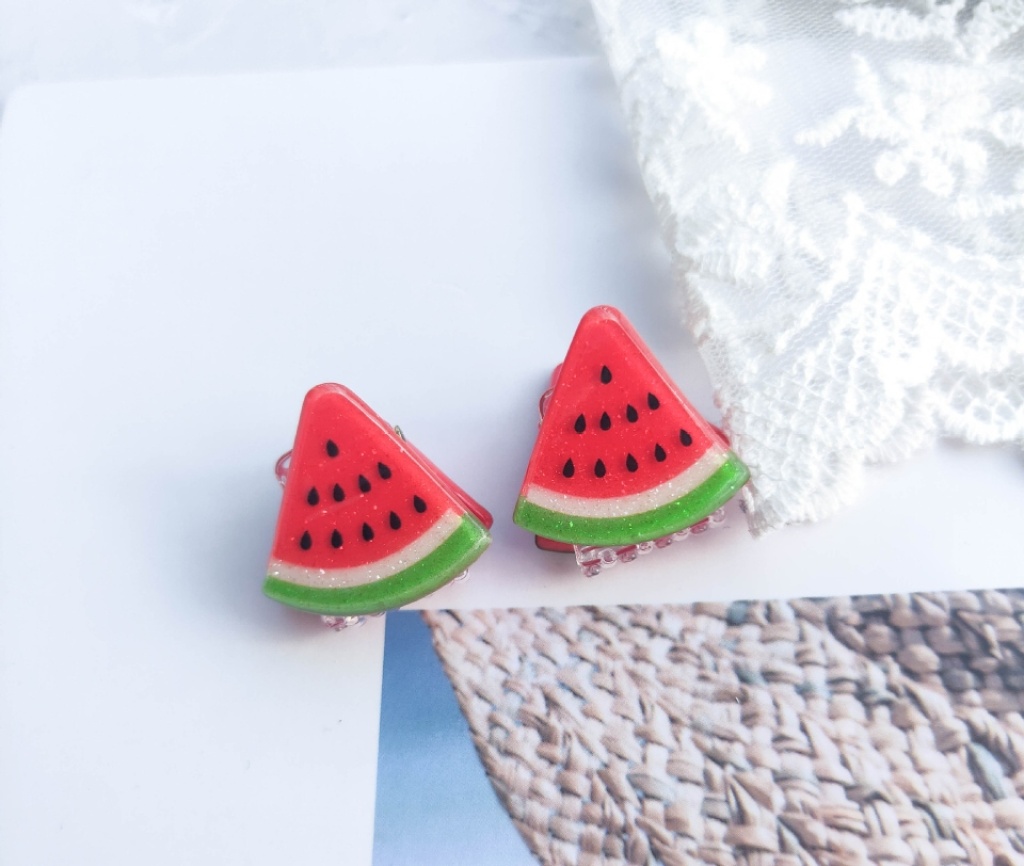 Korean Ins Same Style with Glitter Acrylic Fruit Color Small Claw Clip Children Cropped Hair Clip Student Bang Clip Korean Ins Same Style with Glitter Acrylic Fruit Color Small Claw Clip Children Cropped Hair Clip Student Bang Clip