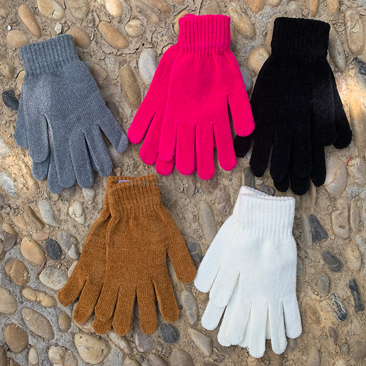 Solid Acrylic Chenille Magic Mitten Gloves Solid Acrylic Chenille Magic Mitten Gloves