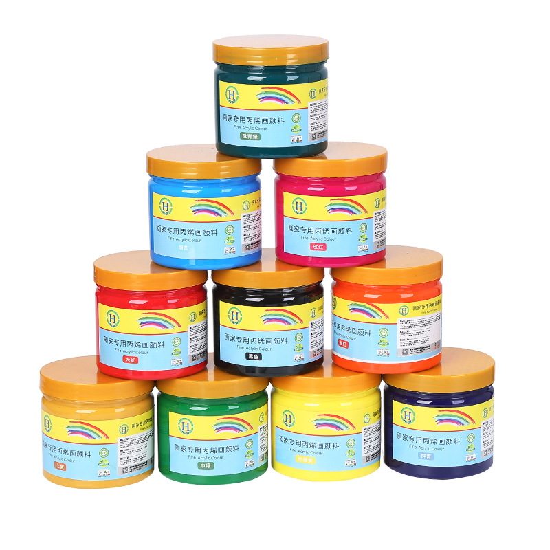 300ml Wall Painting Hand-Painted Acrylic Paint Paints Factory Wholesale Color Environmental Protection Waterproof Wall Painting Recruitment Agent