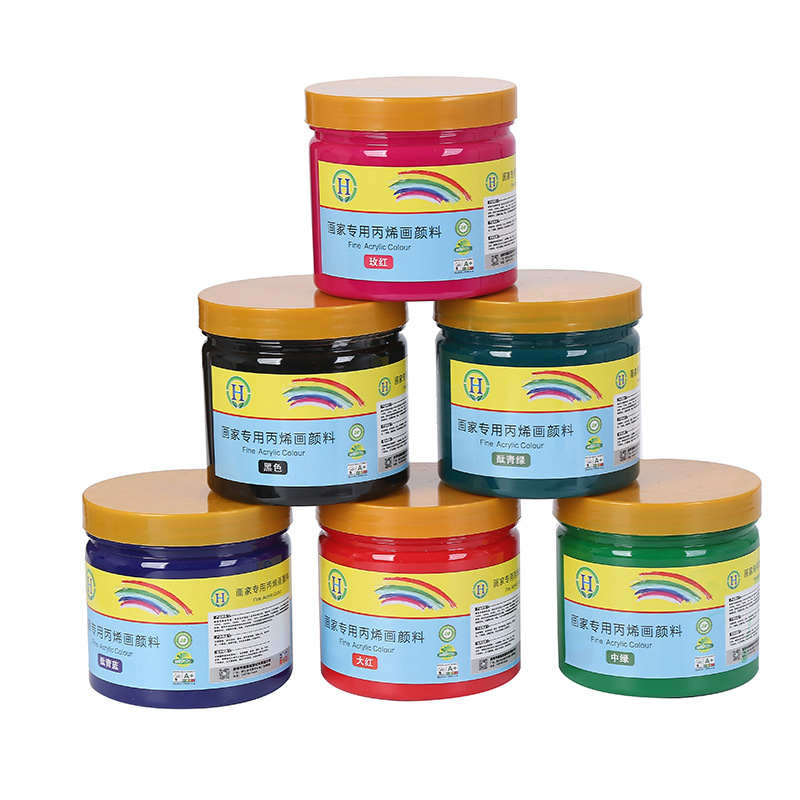 300ml Wall Painting Hand-Painted Acrylic Paint Paints Factory Wholesale Color Environmental Protection Waterproof Wall Painting Recruitment Agent