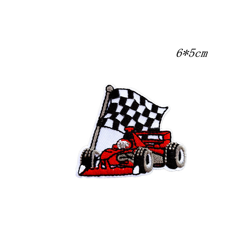 Fashion Cartoon Engineering Vehicle Excavator Embroidered Cloth Stickers Car Patch Accessories Decorative Sticker Patch Spot