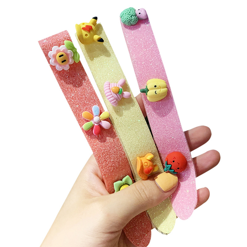 New Children&#039;s Hair Band Cute Cartoon Magic Strap Hair Accessories Bang Sticker Cropped Hair Fastener Korean Hair Hoop Hair Accessories Wholesale