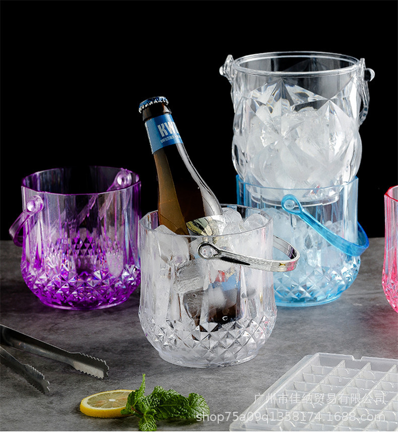 Acrylic Ice Bucket Bar KTV Plastic Ice Bucket Transparent Diamond Ice Bucket Ice Cube Champagne Bucket Beer Barrel Acrylic Ice Bucket Bar KTV Plastic Ice Bucket Transparent Diamond Ice Bucket Ice Cube Champagne Bucket Beer Barrel