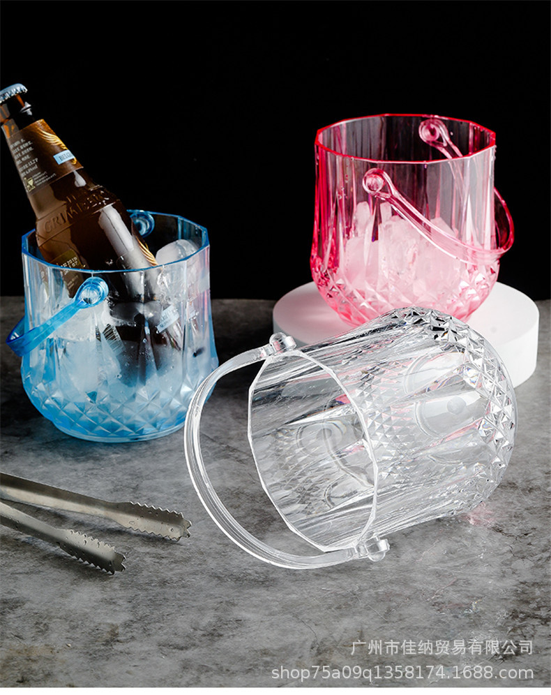 Acrylic Ice Bucket Bar KTV Plastic Ice Bucket Transparent Diamond Ice Bucket Ice Cube Champagne Bucket Beer Barrel Acrylic Ice Bucket Bar KTV Plastic Ice Bucket Transparent Diamond Ice Bucket Ice Cube Champagne Bucket Beer Barrel