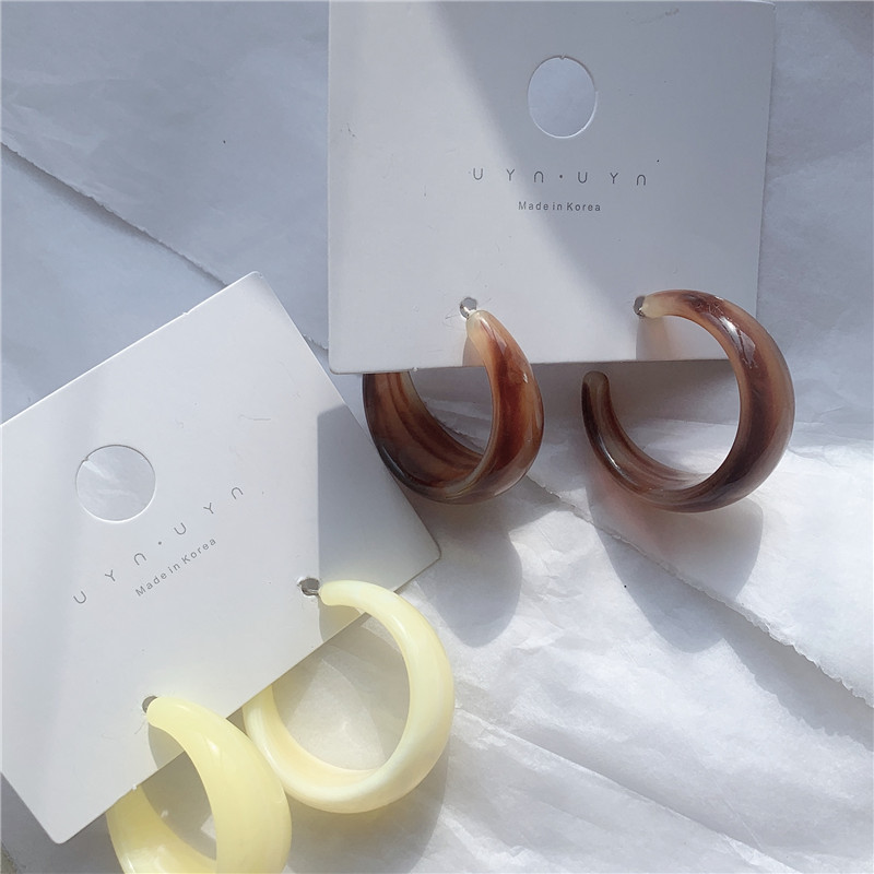 Sterling Silver Needle Fashion Temperament Acetate Acrylic Vintage Earrings Popular Exaggerated Oversized Sweet Earrings Earrings Korean Style Sterling Silver Needle Fashion Temperament Acetate Acrylic Vintage Earrings Popular Exaggerated Oversized Sweet Earrings Earrings Korean Style