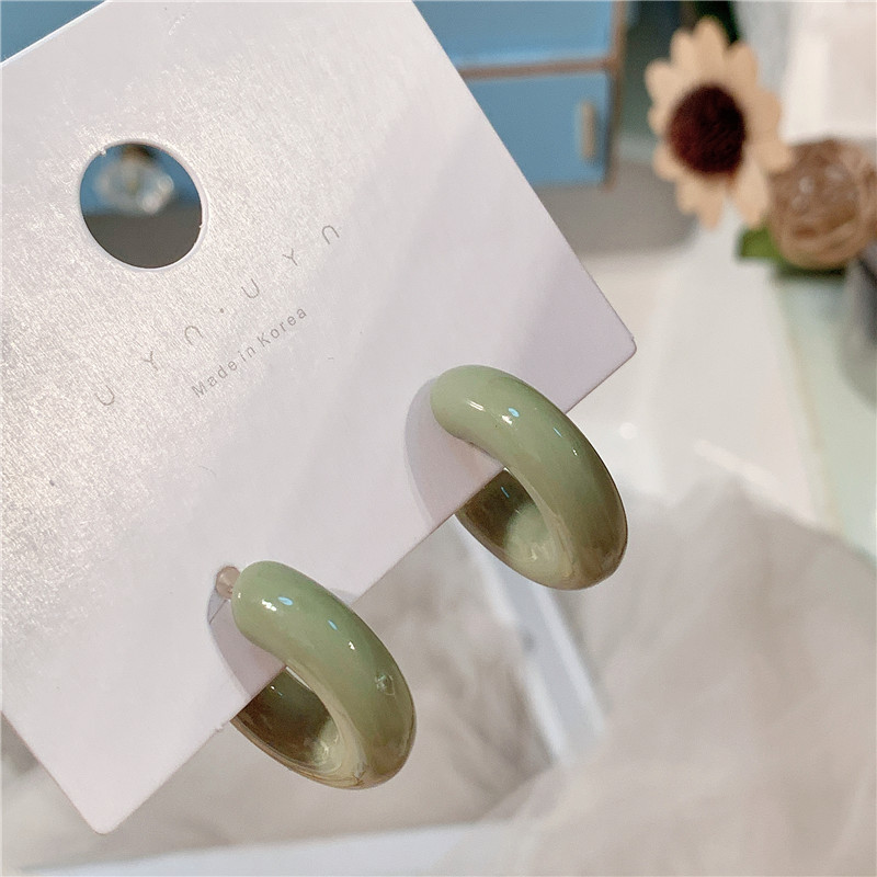 Sterling Silver Needle Fashion Temperament Acetate Acrylic Vintage Earrings Popular Exaggerated Oversized Sweet Earrings Earrings Korean Style Sterling Silver Needle Fashion Temperament Acetate Acrylic Vintage Earrings Popular Exaggerated Oversized Sweet Earrings Earrings Korean Style