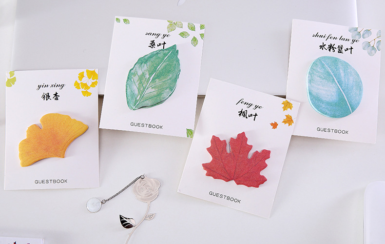 Creative Leaves Sticky Note Partysu Simulated Leaves Post-It Notes Note Sticker Message Memo Note Stationery Creative Leaves Sticky Note Partysu Simulated Leaves Post-It Notes Note Sticker Message Memo Note Stationery