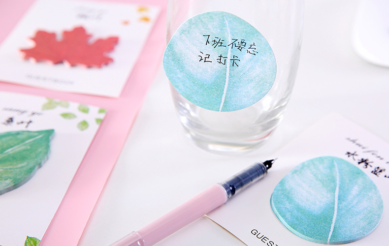 Creative Leaves Sticky Note Partysu Simulated Leaves Post-It Notes Note Sticker Message Memo Note Stationery Creative Leaves Sticky Note Partysu Simulated Leaves Post-It Notes Note Sticker Message Memo Note Stationery