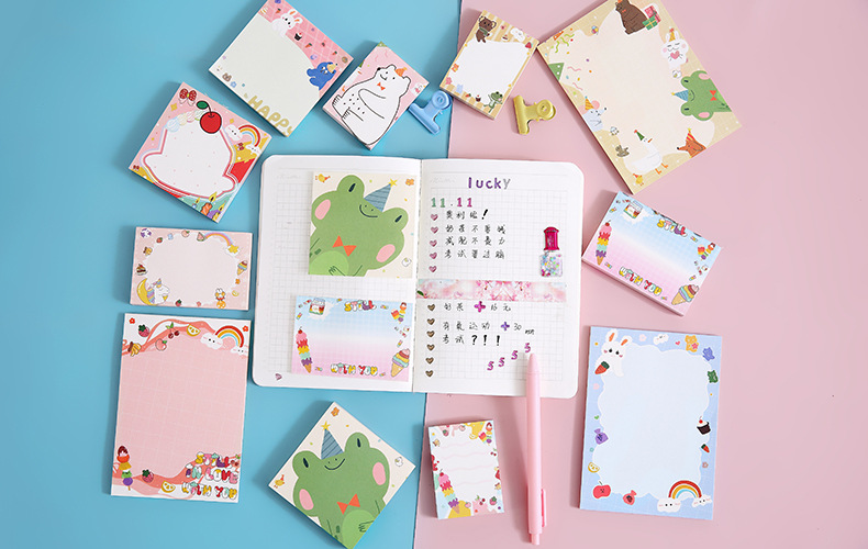 Creative Arts Youth Cartoon Series Sticky Notes Large Student Note Sticker Office Message-Leaving Sticky Note Stationery Stickers Creative Arts Youth Cartoon Series Sticky Notes Large Student Note Sticker Office Message-Leaving Sticky Note Stationery Stickers